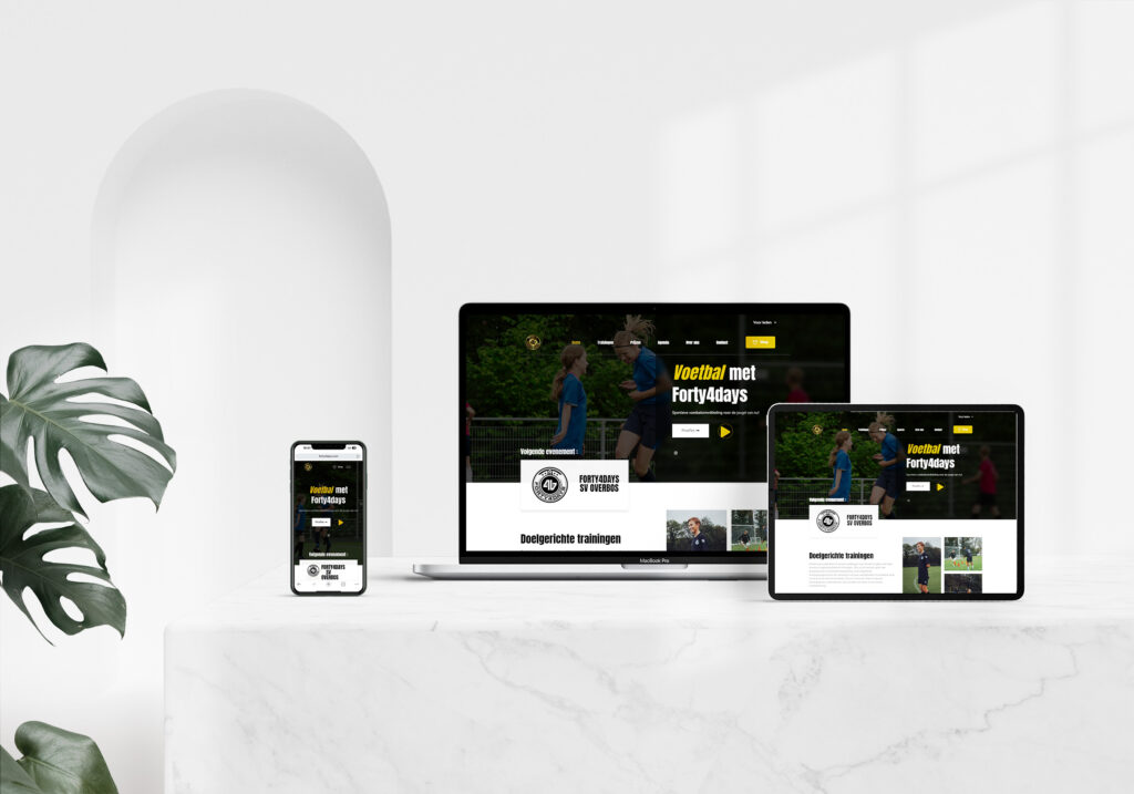 Website voor Forty4days - Elbamedia